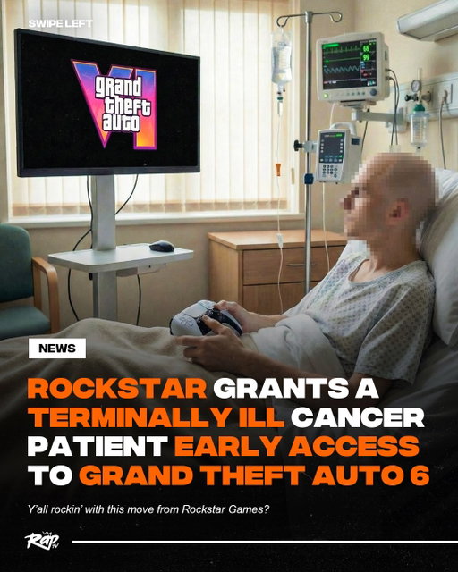 #RockstarGames reportedly granted a terminally ill fan’s wish to get early access to #GTA6 ‼️

The request came from a UI Integrator at Ubisoft, asking if their relative who received a prognosis of 6-12 months to live, could experience the game early. 

They updated the post saying “Final Update: We spoke to them today and got great news. That’s all I can really say, but thank you all from the bottom of my heart.”

Y’all rockin’ with Rockstar for this⁉️