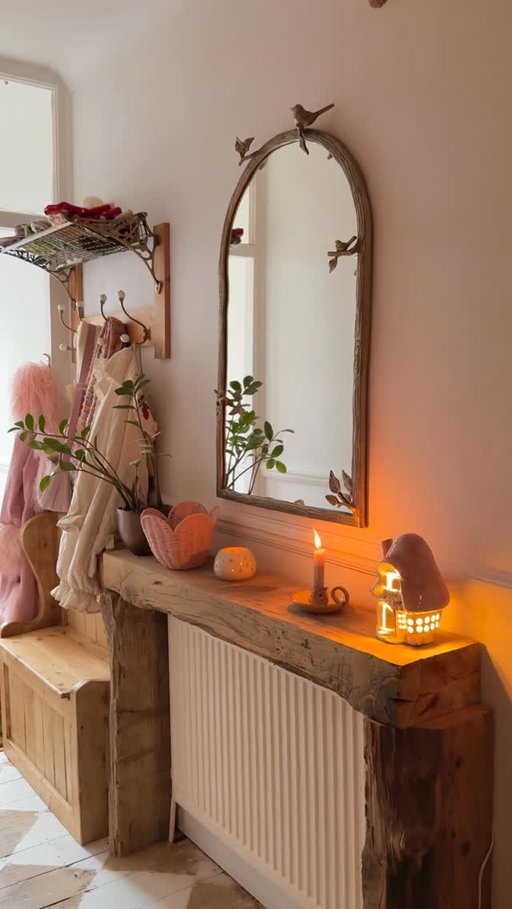a love letter to my whimsical hallway mirror ✨ 🐦 

Almost everyone in the household had to be involved in this mirror installation and it’s no surprise because a brass carved mirror to look like a tree and adorned with birds is a very special mirror indeed! My senior black cat Mango decided a nap was far superior to this though- so we are only missing her!

I’ll be so real with you too I got this mirror from the kids section but it was so beautiful that I needed it for my hallway. I’ve actually spent nearly two years searching for the perfect mirror and it was so funny to find it in the kids home section 😅

I feel like this reel really encapsulates what it’s like to be a fly on the wall in our home! 🐶 🐱 

#whimsical #whimsy #antiquemirror #victorianhome #oldhome
