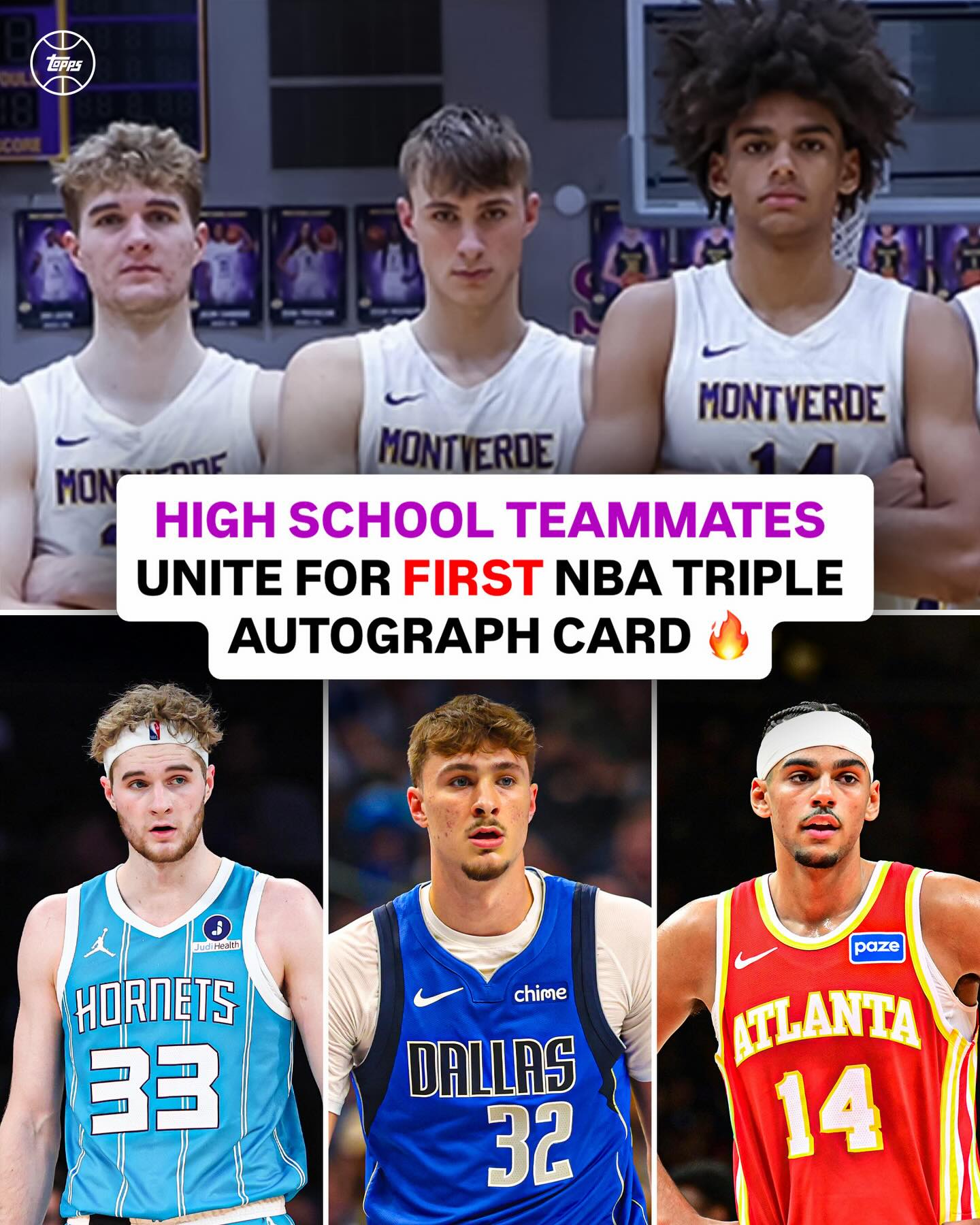 From Montverde Academy to the NBA 🔥

Cooper Flagg, Liam McNeeley, and Asa Newell signed their first NBA triple-autograph trading card 🤯

Coming soon in Topps 3!