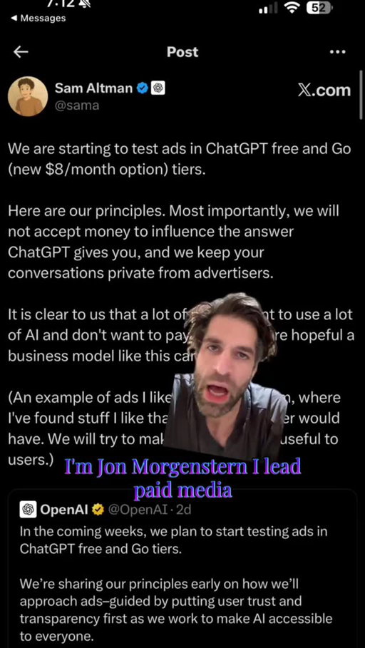 @OpenAI at long last announces its entry into the #paytoplay #advertising game…let’s talk about it 🎙️ #chatgptads #paidsearch @VaynerMedia