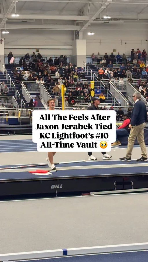 If we recall correctly, apparently this was a HUGE personal best for the newest member of the U.S. High School All-Times list for the Pole Vault.

Jaxon Jerabek, IMG Academy, 5.41m (17’ 9”) 👑