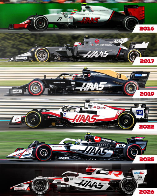 The evolution of @haasf1team in Formula 1 🤩

10 years of racing ticked off, and a new look ready for season 11 ✅

#F1 #Formula1