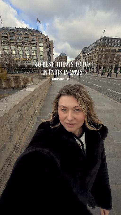 Comment 40 for my 40 things to do in Paris 🇫🇷 travel guide

Here’s my list of the best things to do in Paris in 2026, from free rooftops and museums to cafés, walks, landmarks, and easy day trips.
This is the guide I wish I had on my first trip.

THE FULL LIST ⤵️

⭐ Free Rooftop Views
Galeries Lafayette Rooftop
Printemps Rooftop

☕ Cafés & Sweet Stops
Café de Flore
Carette (Trocadéro)
Ralph’s Coffee
Louis Vuitton Café
Angelina (Rue de Rivoli)
Madame Madame
Le Jardin Dior Café
Ladurée (Rue Royale)
Café de la Paix
Di Vino

🍽️ Restaurants & Hotel Drinks
Plaza Athénée (Breakfast)
Ritz Bar or Hôtel de Crillon
La Verrière
Maison Revka
Francette
L’Atelier Entrecôte & Volaille

🖼️ Museums (Including Free Ones)
Hôtel de la Marine
BNF Richelieu (Oval Room – free)
La Galerie Dior
Opéra Garnier
Archives Nationales (Free)
Petit Palais (Free permanent collection)
Musée Carnavalet (Free)
Musée d’Orsay
Musée Rodin

🏛️ Landmarks
Sacré-Cœur Basilica
Notre-Dame Cathedral
Sainte-Chapelle
Les Invalides
Pont Neuf

🌳 Gardens & Walks
Jardin du Luxembourg
Jardin des Plantes
Tuileries Garden
Banks of the Seine

🛍️ Neighborhoods & Walks
Covered Passages (Jouffroy, Panoramas, Vivienne)
Montmartre Streets & Cafés

🎟️ Easy Day Trips
Palace of Versailles
Giverny, Fontainebleau or Rouen
Champagne Region (Reims or Épernay)

This guide is about mixing things well, not doing everything.

Save and share this post with your friend🤍
Content made and owned by © sparklingescapes — no repost