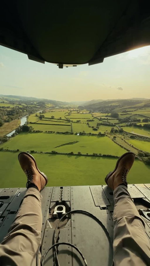 Ramp riding through the Mach Loop in Wales. 🇬🇧 I’m sitting on the back of a @royalairforceuk A400M Atlas. One of the craziest experiences of my life.