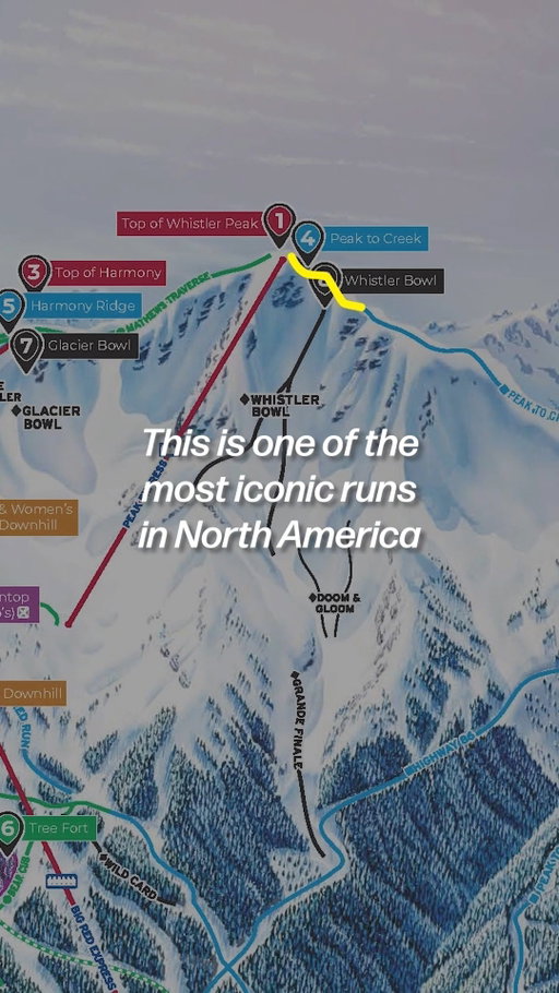 Have you skied one of the most iconic runs in North America? With over 1,500 meters of vertical drop, this run is sure to get your legs burning. Add this blue ski run to your bucket list!