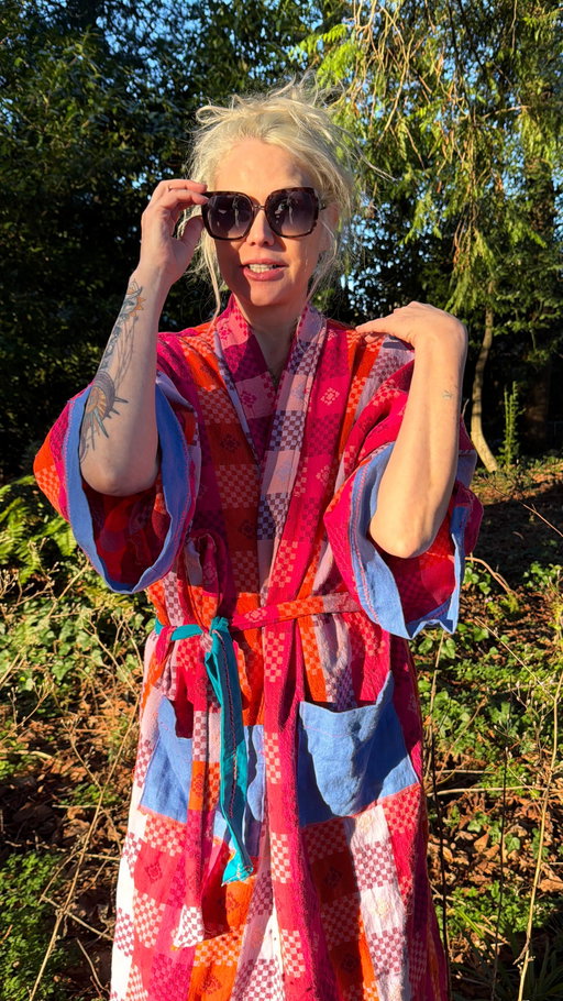 A pattern is a literal template. If you were wondering if you should mix it up a bit-YES- follow your instincts and make the garment your own. #imadethis #robe #handmade