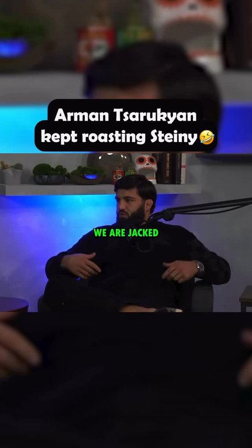 Another day another hilarious Arman Tsarukyan PR clip. 

This time he was invited on the One Night With Steiny Podcast and couldn’t stop roasting him the entire time about his physique. 🤣