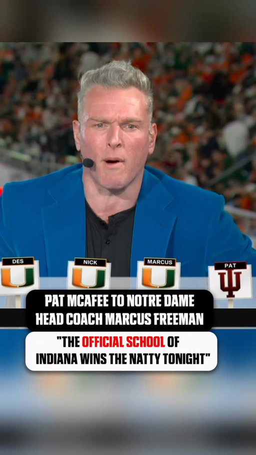 @patmcafeeshow told Marcus Freeman the Hoosiers are the official school of Indiana🍿