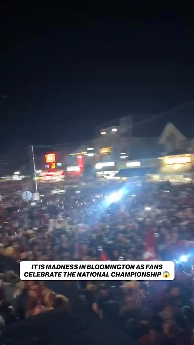 This street in Bloomington is PACKED with fans celebrating @indianafootball’s National Championship 😱

(Via X/RoxasBean)