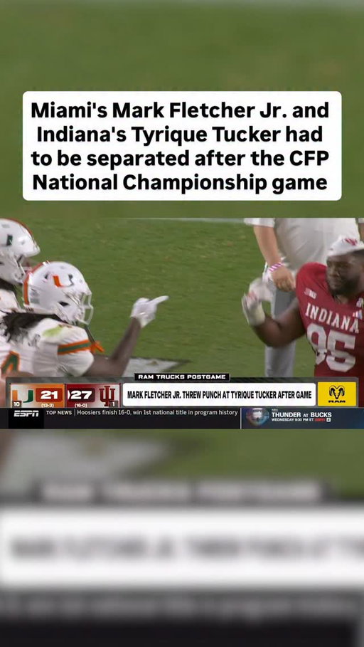 Fletcher Jr. appeared to swing at Tucker walking off the field after exchanging words.