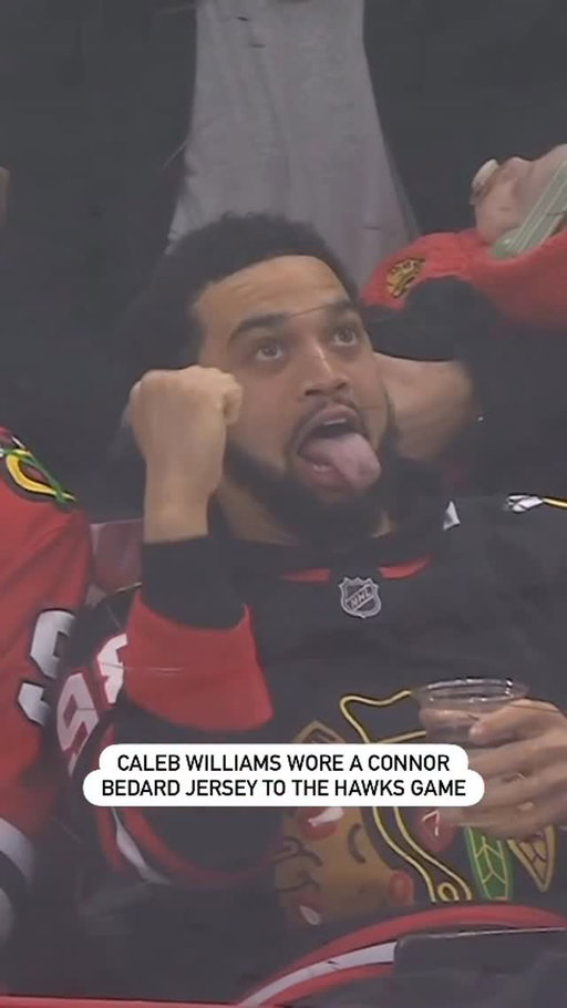 A day after the Bears season came to an end, Blackhawks fans were fired up to see QB Caleb Williams and the Cubs’ Pete Crow-Armstrong in attendance 👏