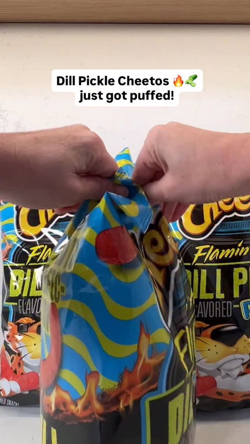 Pickle lovers asked, and @cheetos listened! Dill Pickle Flamin’ Hot Crunchy Cheetos are back FOR GOOD—and also come in the beloved puffs version too😍 

You can get the crunchy version in stores nationwide starting today and the puffs in select retailers!