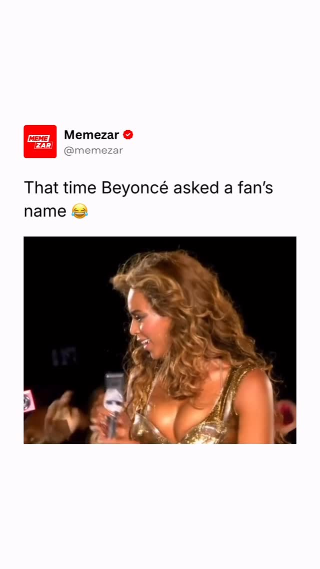 😂 Interesting Fact:

@Memezar posts the best content on Instagram daily ❤️

During Beyoncé’s 2009 I Am… World Tour, a playful moment unfolded when she asked a fan his name during “Say My Name.” The fan introduced himself as “Anthony Knowles,” which instantly caught Beyoncé’s attention, since it sounded like he might be part of her family. When he revealed that his full name was actually Anthony Cosby-Knowles, the crowd erupted and Beyoncé couldn’t stop laughing.

The joke worked because, at the time, Jay-Z had taken her last name privately, making Knowles a shared surname between them. Fans loved the moment because it highlighted Beyoncé’s genuine stage presence and her willingness to engage with the crowd. The clip went viral and remains one of the most charming, lighthearted interactions from the entire tour, showing the superstar’s playful side in the middle of an otherwise high-powered performance.

#memezar #beyonce #beyoncé #concert