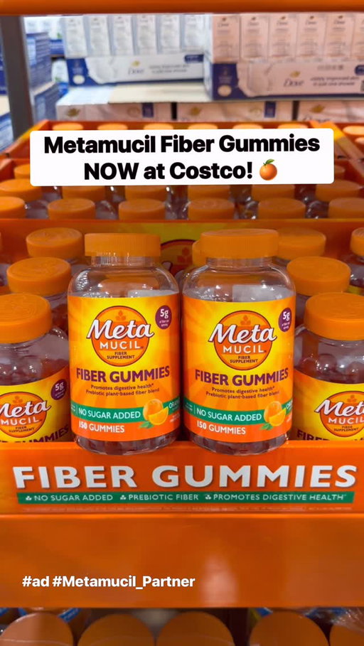 #Ad #Metamucil_Partner 
🍊 Metamucil Fiber Gummies are available at Costco! These are my FAVORITE new way to get my daily fiber! 

🙌🏻 Plus Metamucil Fiber Gummies are shockingly delicious for something with no sugar added! Each serving of 3 gummies has 5g of fiber — as much fiber as 2 cups of broccoli! 🥦 And they contain prebiotic fiber, which helps support digestive health!*

🛒 Shop Metamucil Fiber Gummies in-store & at Costco.com!
@metamucil

* These statements have not been evaluated by the Food and Drug Administration. This product is not intended to diagnose, treat, cure, or prevent any disease.