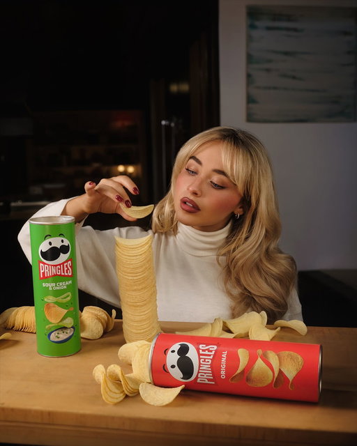 Snack break 🤭 our Once You POP star @sabrinacarpenter is building the PERFECT snack. #BigGame