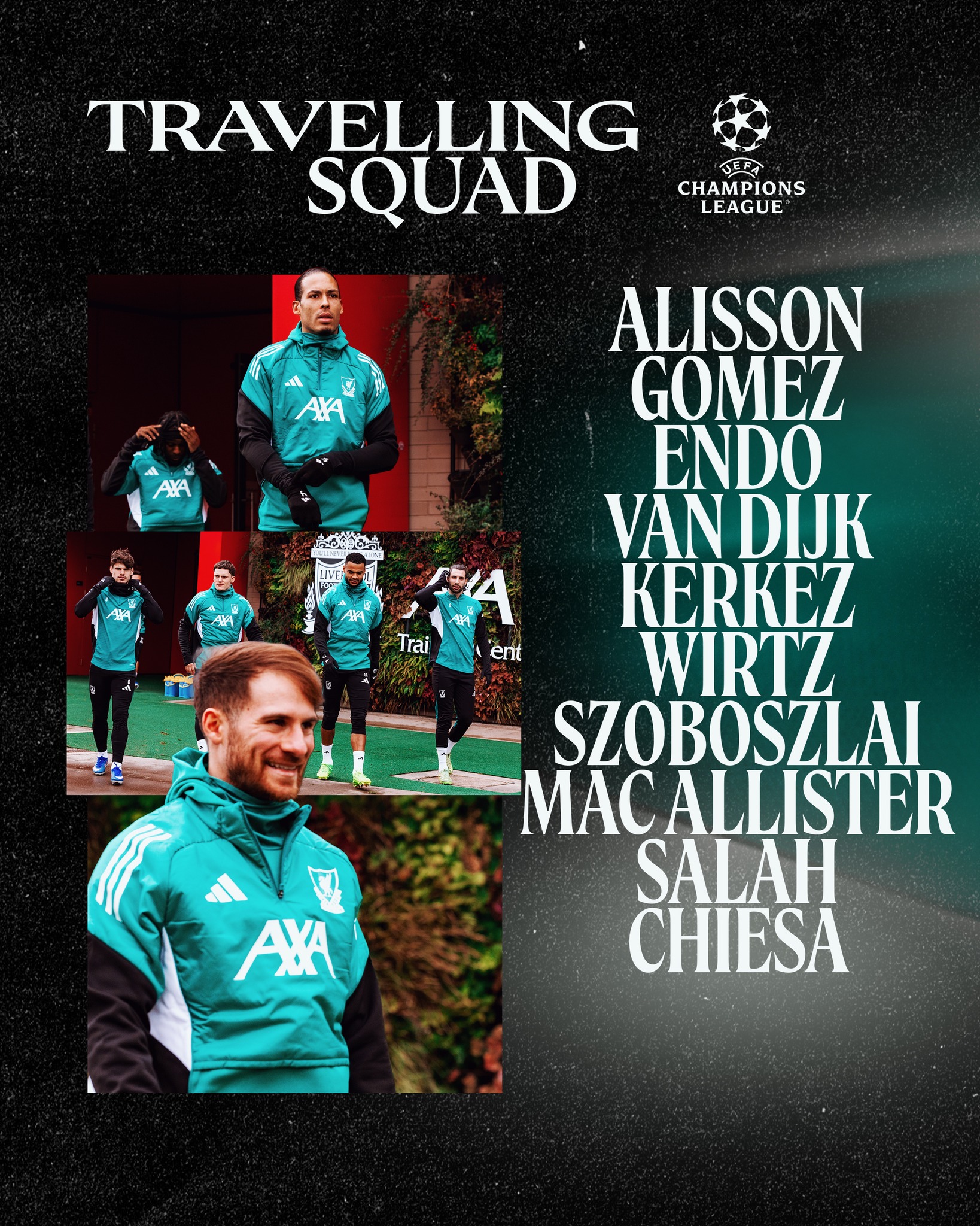 We have taken a 20-man travelling party to France for Wednesday's Champions League clash with Marseille ✈️