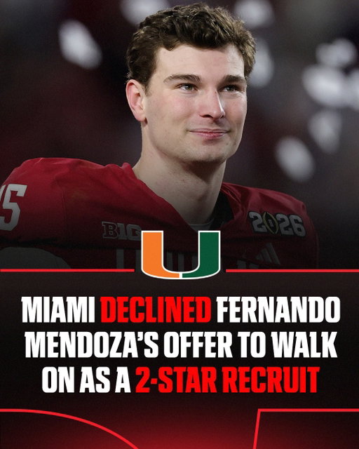 Fernando Mendoza took down the team that refused to take him as a walk-on out of high school.

Full circle moment for the hometown kid in Miami 🔥 (SWIPE)