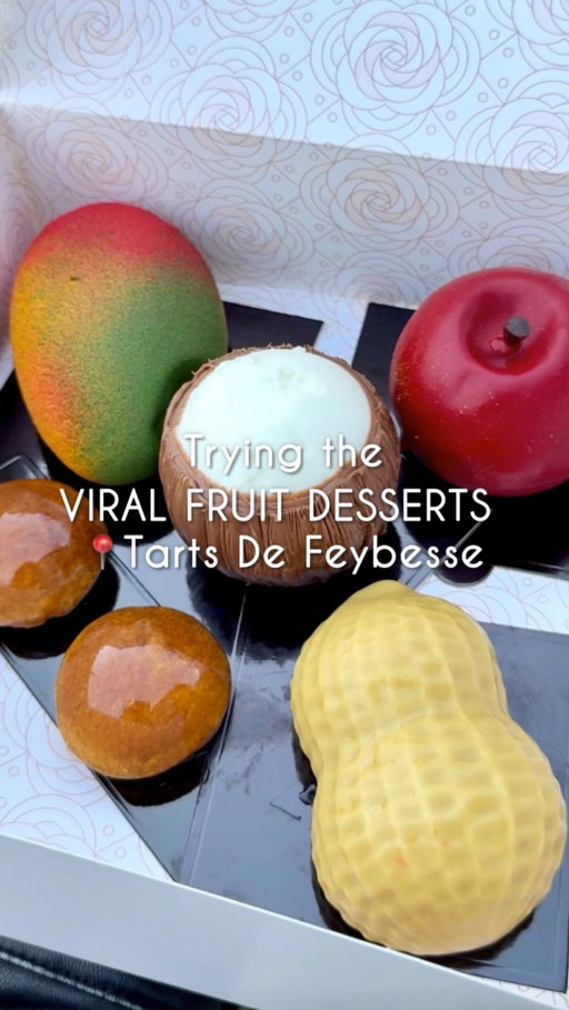 Drove all the way to Oakland for these and would absolutely do it again lol 😆

@tartsdefeybesse might have some of the best and most affordable fruit desserts we’ve tried! And the staff was literally the sweetest. This spot was named a 2025 James Beard semifinalist for Outstanding Pastry Chef or Baker, honoring their stunning French-inspired creations with Filipino flair.

When we went, the line was kinda insane, maybe because it was a Sunday, but it moved pretty quickly. All the fruit desserts we got had a crunchy outer shell, and the inside was filled with mousse, a thin layer of cake, a crunchy element, and some type of jam or fresh fruit.

Here’s what we got: 
🥜 Peanut - $12
🥭 Mango - $15 
🥥 Coconut - $12
🍎 Apple Cinnamon - $13 
🥮 Choux Puff - $5

📍Tarts De Feybesse - 324 24th St, Oakland, CA 94612