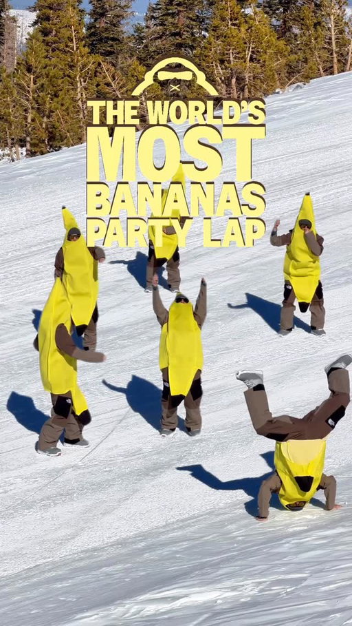 Ever wonder how many people skiing and snowboarding in banana suits it takes to break a world record?
Yeah… us too 🍌

We had a few hundred extra banana suits lying around, so we decided to bring them to the party and find out.

Join us on January 24 for The World’s Most Bananas Party Lap. Grab a suit and some free sunscreen at McCoy Station starting at 8:30am, then meet us back at McCoy Station at 11:30am to ride down Stump Alley together and make history.