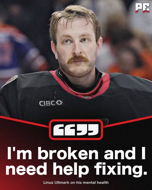 #Senators goaltender Linus Ullmark speaks out about his mental health.