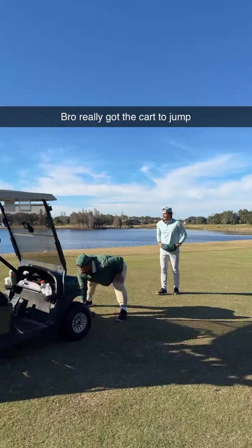 Buddy’s been trying to get this cart to jump for an hour