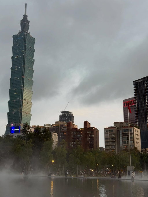 Rest day stroll in rain - very scenic views of Taipei though a little bit wet right now. Getting over my jet lag and feeling pretty good. Getting psyched!