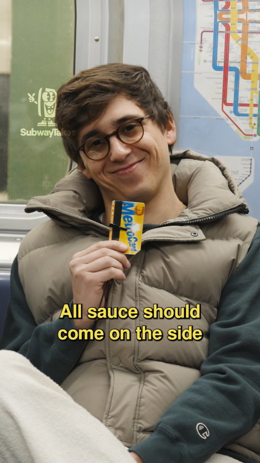 Episode 618: All sauce should come on the side!! @marcellohdz 

Host: @kareem
Created/Produced by Kareem Rahma (@kareem) and Andrew Kuo (@akuoproject)
Cameras:  @t1anm31 @hudsonnprice
Editor: @tylerbat
Associate producers: @ramy_shafi 

#podcast #hottakes #subwaytakes #interview #nyc