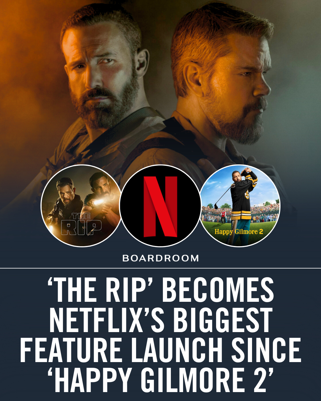 The Matt Damon and Ben Affleck action thriller opened with 41.6 million views, making it one of Netflix’s strongest feature debuts of the year.⁠
⁠
Behind the scenes, the two stars also changed how payouts work. They negotiated a performance-based bonus system for the crew built around five viewership tiers over the film’s first 90 days.⁠
⁠
Each tier unlocks higher compensation as numbers climb, with the top payout requiring viewership on the level of Netflix’s biggest recent hits like ‘KPop Demon Hunters.’⁠
⁠
(via @hollywoodreporter)