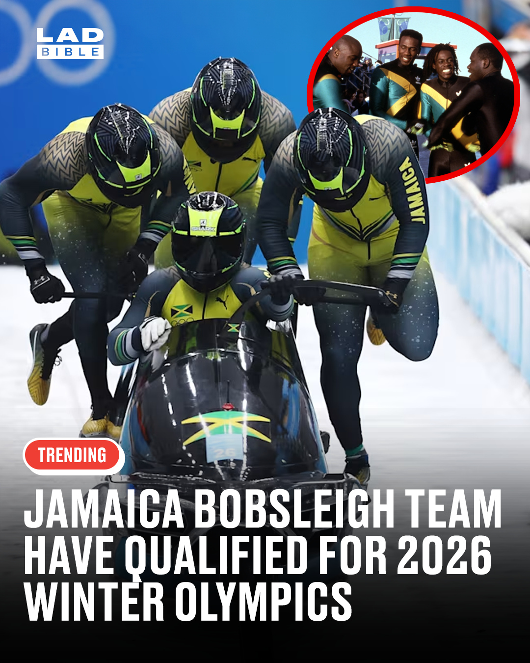 “Feel the rhythm, feel the rhyme, get on up, it's bobsleigh time!" 🙌⁠
⁠
The Jamaican bobsleigh team have qualified three sleds for the 2026 Winter Olympics in Milano‑Cortina, Italy.⁠
⁠
This includes a two‑man team, a four‑man team and a women’s monobob sled, continuing one of sport’s most unforgettable stories.⁠
⁠
Almost 40 years after their underdog debut that inspired the beloved Disney film, Jamaica’s icy push crews are back on the world stage and gearing up to compete with the best this February.⁠
⁠
The Cool Runnings legacy lives on 🇯🇲❄️⁠