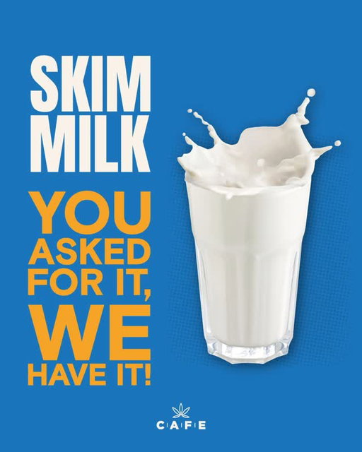Got Skim? We do. 🥛 

Your favourite CAFE drinks now come in a zero-fat option — real skim milk, available at all six locations.

New year, new habits, same great coffee. ☕✨

#CAFEToronto #GotSkim