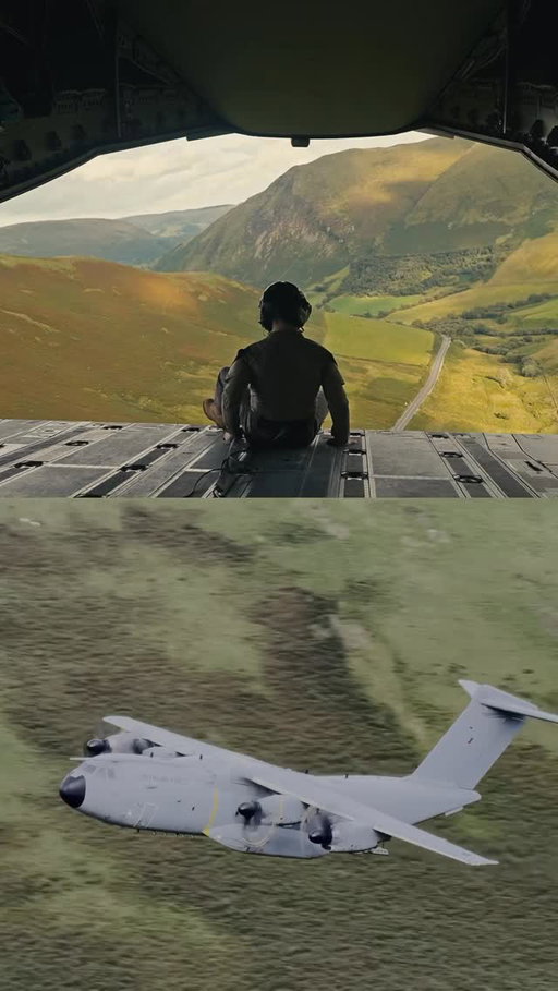 My view from the ramp of the @royalairforceuk A400M versus the videographer from the mountainside of the Mach Loop. Both spectacular views. Which would you prefer?