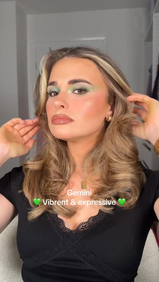 2/12 who next?… 
•
#mua #makeup #undiscoveredmuas #uk #featureme #unitedkingdommakeup #creativemakeup #zodiacsigns #greenmakeup