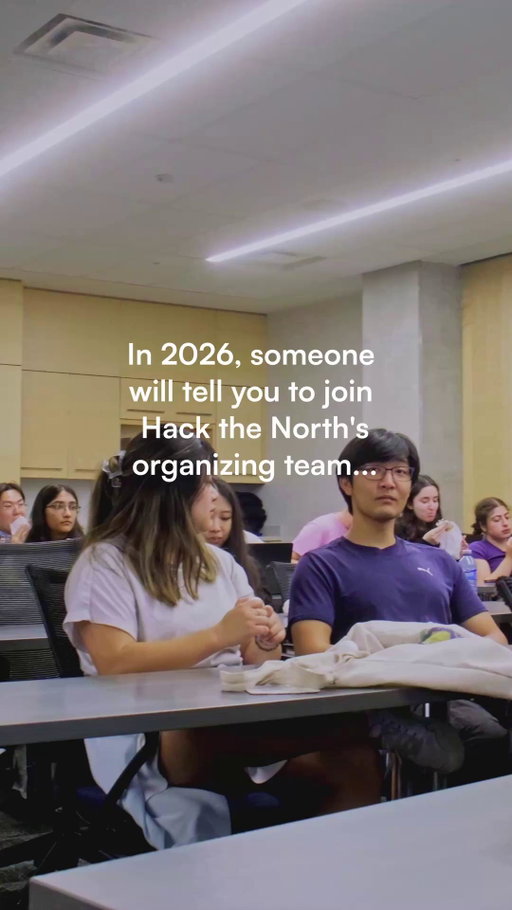 A team, a community, and an experience you won’t forget. 💜 

The Hack the North team is a community like no other. Now’s your chance to be part of it! 🚀

Apply through the link in bio! Applications close January 27, 2026 at 11:59 PM EDT. 🌟

#hackthenorth #hackathon #leadership #community