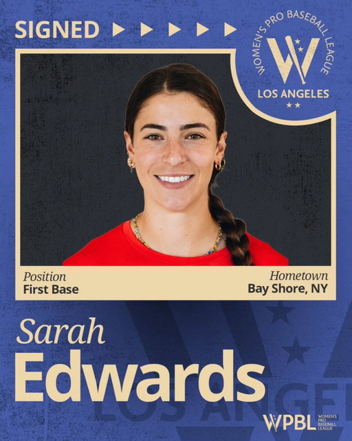 🌎A certified globetrotter, Sarah Edwards’ resume includes:
- playing pro softball across Europe and New Zealand
- playing in the Women’s Baseball World Cup for the USA
- becoming the first woman coach in the Philadelphia Phillies organization
- working as a hitting coach for the CTBC Brothers in Taiwan’s CPBL

Her next destination? 🛬
The sunny streets of Los Angeles. 😎🌴