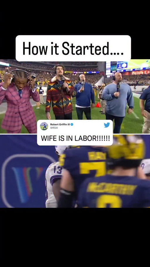 Remember when I ran off the broadcast because my wife was in labor?

Well that kid is 3 now and THRIVING!!!!

#football #griffinfamily #family #pregnancy #rg3