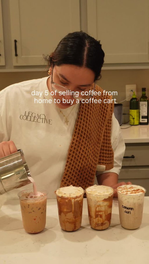 Day 5 of selling coffee from home until I can buy a coffee cart #coffeebar #coffeecart #homecafe #espresso #homebarista