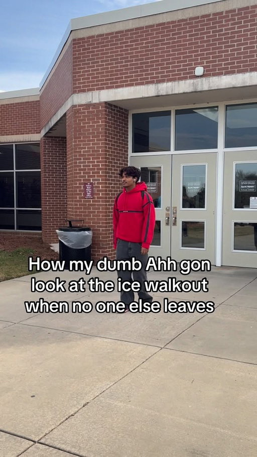 We’re ALL walking out right#walkout #relatable #real #skit #bro #funny #ice #fckice #race #buzz #ughs #school #photo #everyone