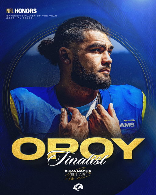 Dominant. Fearless. Playmaker.

Puka Nacua is an OPOY Finalist! 👏