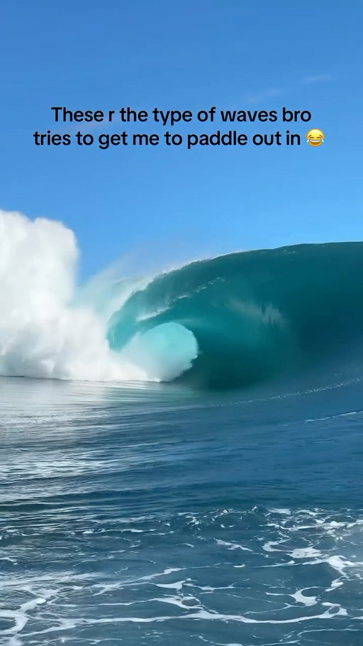 Tag that one friend that always makes you paddle out in the gnarliest waves 😂 #surf #surfing #waves #bigwaves #swell