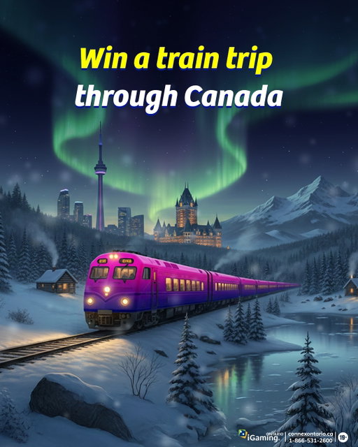 🚆 Who needs a summer trip when you can 𝐯𝐢𝐬𝐢𝐭 𝐭𝐡𝐞 𝐛𝐞𝐚𝐮𝐭𝐢𝐟𝐮𝐥 𝐬𝐧𝐨𝐰𝐬𝐜𝐚𝐩𝐞𝐬 𝐢𝐧 𝐭𝐡𝐞 𝐑𝐨𝐜𝐤𝐢𝐞𝐬, explore the boreal forests in Abitibi or even start planning a ski escape?🚆⁣⁣
⁣⁣
Start the New Year right with our $𝟓𝟎𝟎 𝐕𝐈𝐀 𝐑𝐚𝐢𝐥 𝐯𝐨𝐮𝐜𝐡𝐞𝐫 𝐠𝐢𝐯𝐞𝐚𝐰𝐚𝐲!⁣⁣
Click the link in the bio and complete any entry for your chance to win.⁣⁣
⁣⁣
⁣⁣
⁣⁣
___________⁣ ⁣⁣
Three Canada-based winners will be announced on February 6th to win.⁣⁣
Full T&Cs via link. Prizes not exchangeable for cash.⁣⁣
PlayOJO is not affiliated with, sponsored or endorsed by VIA Rail.