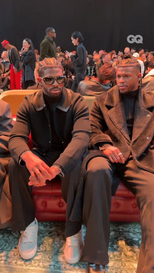 Shedeur and Shilo Sanders sitting front row at the Amiri Fall/Winter 2026 show at Paris Fashion Week. 

Video by @enzoply