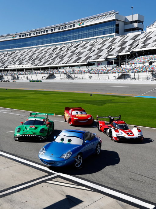 Twenty years have passed since Disney and Pixar’s Cars introduced us to the true meaning of Ka-Chow, and now Sally Carrera and Lightning McQueen have been reunited @daytona International Speedway! 
They’re joined by the faster-than-fast, quicker-than-quick pairing of the Porsche Penske Motorsport 963 and Rexy – AO Racing’s 911 GT3 R as they prepare for the race this weekend. 
-
#Porsche | #IMSA | #Daytona | #Raceborn