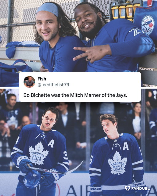 heard we were reminiscing about 2016 🥲 

agree or disagree? (via X/feedthefish79)

—

“Bo Bichette was the Mitch Marner of the Jays” | #NHL #MLB #BlueJays #Leafs #FanDuel | Vladdy Guerrero Jr, Auston Matthews, Toronto, hockey, baseball, sports