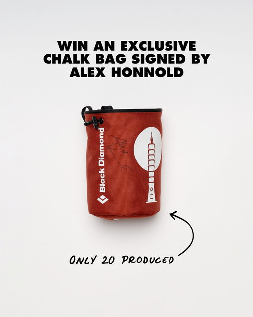 🚨 GIVEAWAY CLOSED! 🚨All winners have been confirmed! Winners are: @jilllidsky15 @brobroclimbs @kelsey_climbs_stuff @destinaclimbs @coltonoutside @climbing_fairy @ryan.moss @tracy_climbing @thehappiiest_hippie @ryanroush21 @ckkoenig10 @bernardine_008 @nicolekc1 @natblunden @veritablyemily @nan_dar_x @harrison_bouldering @ruth_ruthie3 

On January 23rd, BD Athlete @alexhonnold will free solo one of the tallest buildings in the world—Taipei 101, LIVE on @netflix.

Typically, you’ll find Alex climbing with his staple BD Freerider chalk bag, but this record-breaking building- solo called for a custom update.

He got one, you get the rest—each one personally signed by Alex himself.

To win one of these exclusive chalk bags, all you have to do is:

1. Follow @blackdiamond
2. Tag 3 friends in the comments
3. That’s it!

BONUS ENTRY: Share this post to your stories and tag @blackdiamond

Winners will be randomly selected next week on Friday, January 30th!

Tune in to Netflix tomorrow LIVE at 5pm PST to watch. Good luck up there, Alex. 🤘