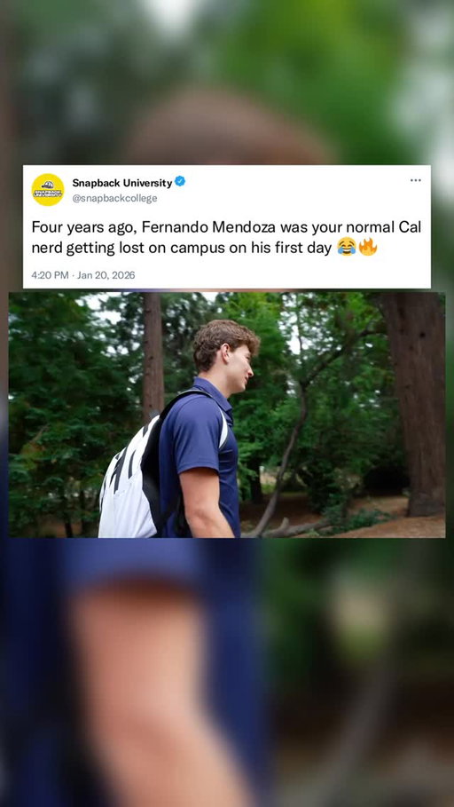 How can anyone dislike Fernando Mendoza?? 😂🔥

Fernando Mendoza’s time at California spanned from 2022 to 2024, a transitional chapter in his college football career before his blockbuster transfer to Indiana.

Mendoza initially committed to Cal in early 2022 as a highly regarded three-star prospect. He redshirted his true freshman year in 2022.

In 2023, he emerged as the starter midway through the season. He appeared in 9 games (starting 8), completing 153 of 243 passes (63.0%) for 1,708 yards, 14 touchdowns, and 10 interceptions.

His breakout came in 2024, when he won the full-time starting job outright. Playing in 11 games (all starts), he completed 265 of 386 passes (68.7%) for 3,004 yards, 16 touchdowns, and just 6 interceptions. This made him one of only a handful of Cal quarterbacks to eclipse 3,000 passing yards in a single season (the ninth such performance in program history). He earned multiple ACC Quarterback of the Week honors (including three times that year) for standout performances!

(Follow @snapbackuniversity_ for more)