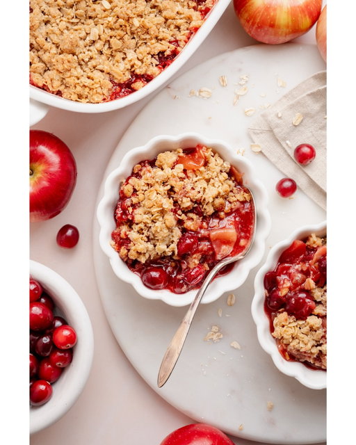 📸 cranberry apple crisp for @sugarsnapbakingco