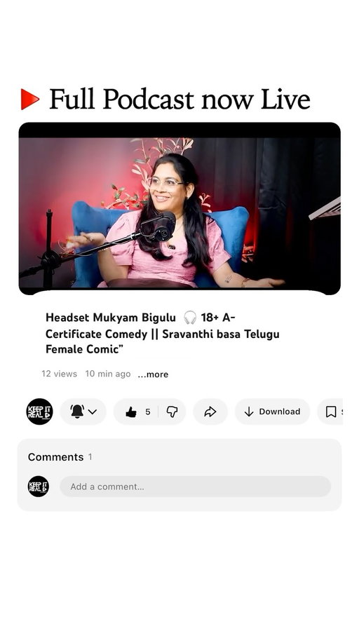 Navvi Navvi sachipotharu chuste ……😂

Watch full podcast now 🎙️ 

Link in bio ( headset petukondi)

#keepitrealwithsb #telugupodcast #comic #shivaji #anasuyashivajicontroversy