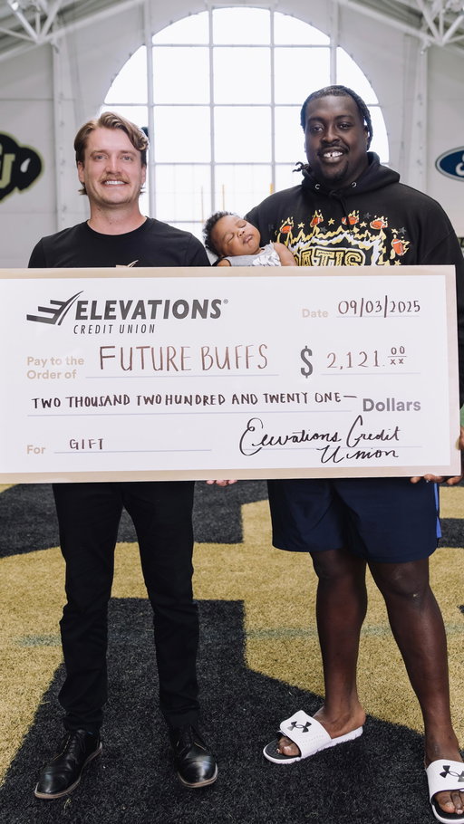 Elevations is proud to support CU Boulder athletes who are balancing big dreams and young families — we contributed $2,121 to help fuel their journey on and off the field. This isn’t just about today’s goals; it’s about building a legacy that lifts future generations. Learn more: https://www.cutoday.info/Fresh-Today/From-One-CU-to-Another-Elevations-in-Partnership-to-Open-Savings-Accounts-for-Football-Players-Kids

🦬 Featuring athletes: @jehiemoatis_91 @lexsoulchild