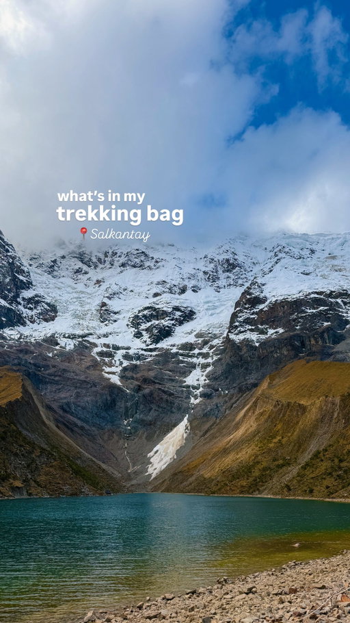 Packing list for the Salkantay Trek 🏔️🥾🇵🇪

I recently completed the 5 day - 4 night Salkantay Trek to Machu Picchu in Peru and it was one of our favorite treks to date! Every night we stayed in beautiful accomodations (sky domes, jungle treehouses, etc.) with king-size beds so no gear required. We booked with @salkantaytrekking and highly highly recommend! 

Also, the main difference with this trek is that we actually didn’t hike with all our clothing + toiletries because the trek includes porters. So everything I packed here ended up in a duffel bag and what I included in my day pack were layers, water, and anything else I would need while on the trail. 

So here’s everything I packed for 5 days / 4 nights: 

CLOTHING
3x pairs of hiking pants
1x pair biker shorts
1x merino wool top @rei 
1x insualted jacket @cotopaxi 
1x fleece 
2x @rei sahara shade hoodies 
1x rain jacket 
1x rain poncho 
1x pair of gloves
1x beanie / bandana / hat
3x bra tops 
1x pair of pajamas 
3x pairs of merino wool socks
1x compression socks (for post-hiking)
1x swimsuit (for hot springs on day 3)

“GEAR”
1x microfiber towel @nomadix
@salomon Active Skin 8 — yes, I brought my trail running vest
3L water bladder + 1L Nalgene 
Rain Cover *provided
Head torch

TOILETRIES
Sunscreen
Face wash + moisturizer
body wipes
makeup
toothbrush + hairbrush

ETC. 
Film camera
Passport
Ear plugs + eye mask
Sunglasses
Inhaler

and of course the most important — COCA LEAVES!! these helped so much with hiking at high altitudes. 

#outdoorsygirl #hikinggirls #trekkingadventures #packwithme #salkantaytrek