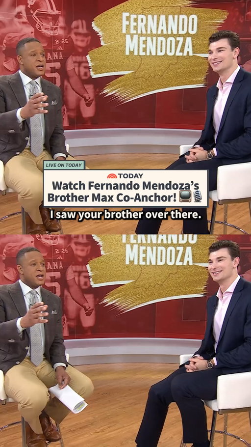 Fernando Mendoza 🤝 his brother Max

being super talented!!!

The Indiana Hoosiers star quarterback brought his brother Max to Studio 1A and Max got a chance to co-anchor this morning!